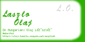 laszlo olaj business card